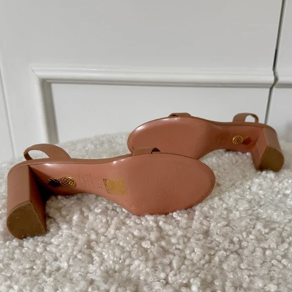 RARE Aquazzura So Nude Block Sandal 85 โ Nude โ Size 36.5 โ Worn Once - Picture 5 of 9